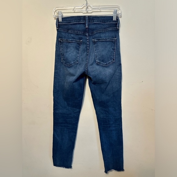 Agolde Sophie High Rise Skinny Crop in Reverb Size 24 Style A018 Raw Hem - Picture 6 of 7